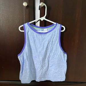 Girls cropped athletic tank for everyday wear.